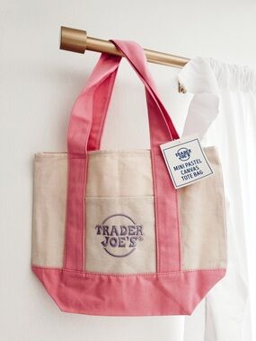NWT Trader Joe’s Pink Mini Tote Bag